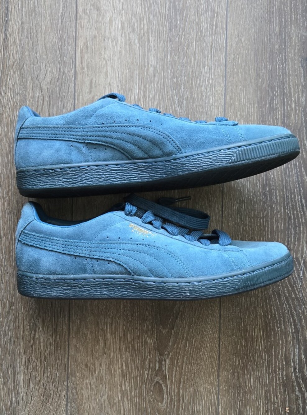 Puma Men's Suede Sneakers in Teal